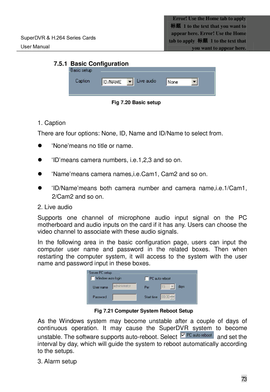 Q-See Computer Hardware manual Basic Configuration 