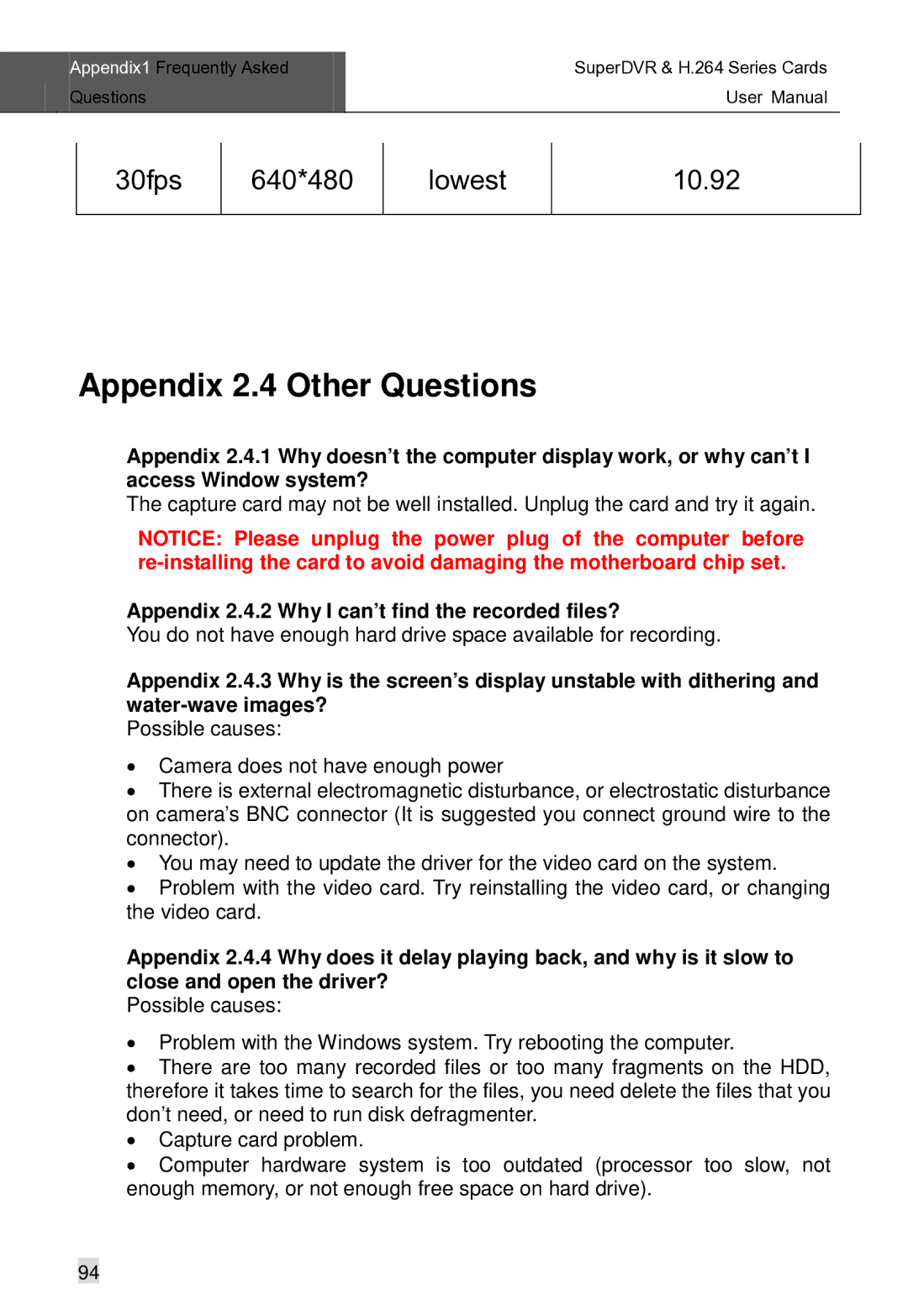 Q-See Computer Hardware manual Appendix 2.4 Other Questions, Appendix 2.4.2 Why I can’t find the recorded files? 