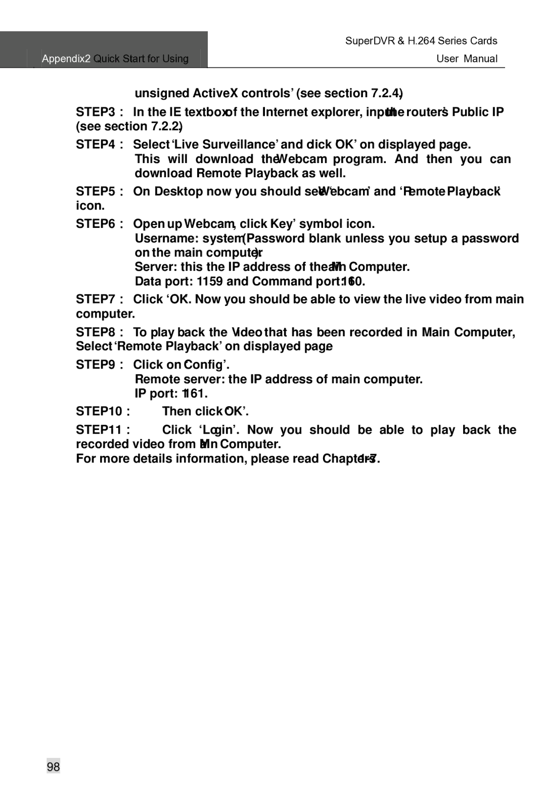 Q-See Computer Hardware manual Unsigned ActiveX controls’ see section 