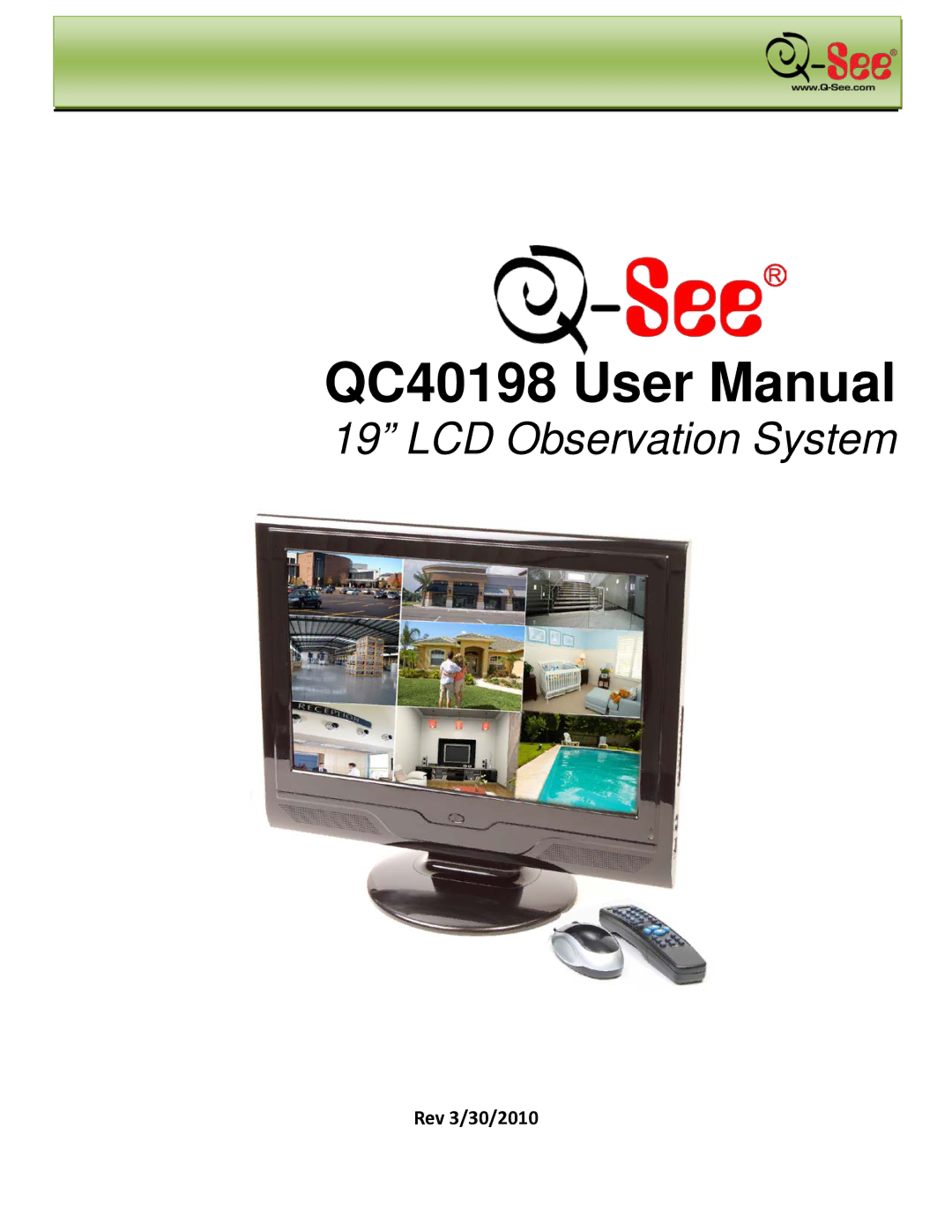 Q-See QC40198 user manual LCD Observation System 