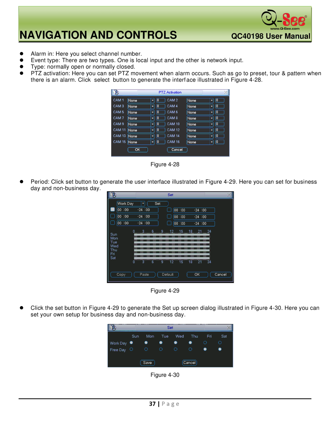 Q-See QC40198 user manual Navigation and Controls 