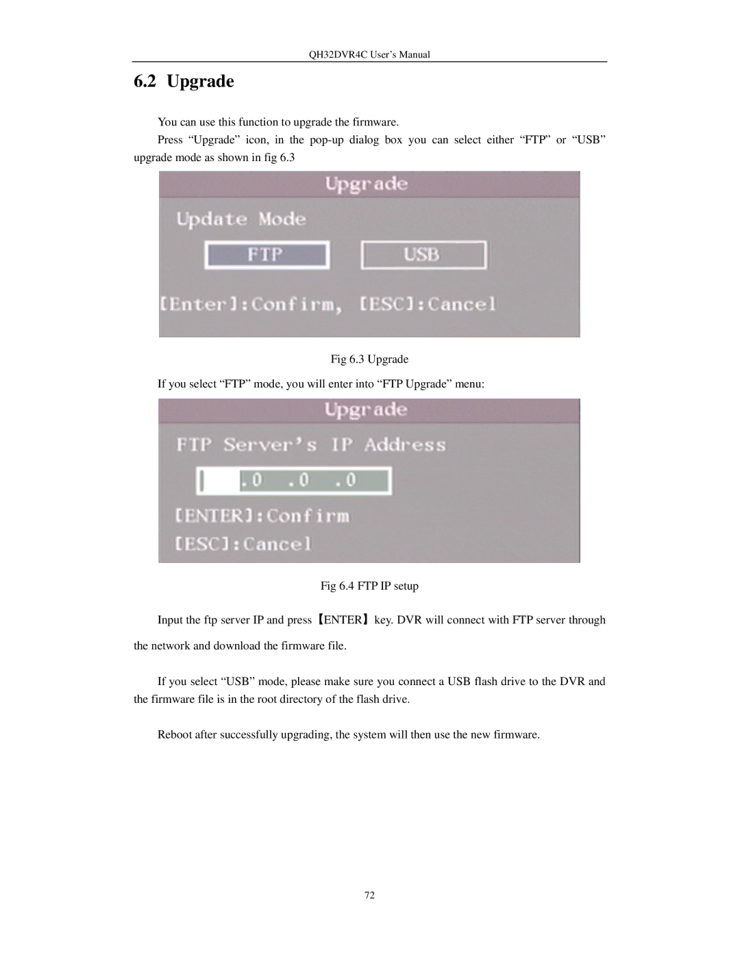 Q-See QH32DVR4C user manual Upgrade 