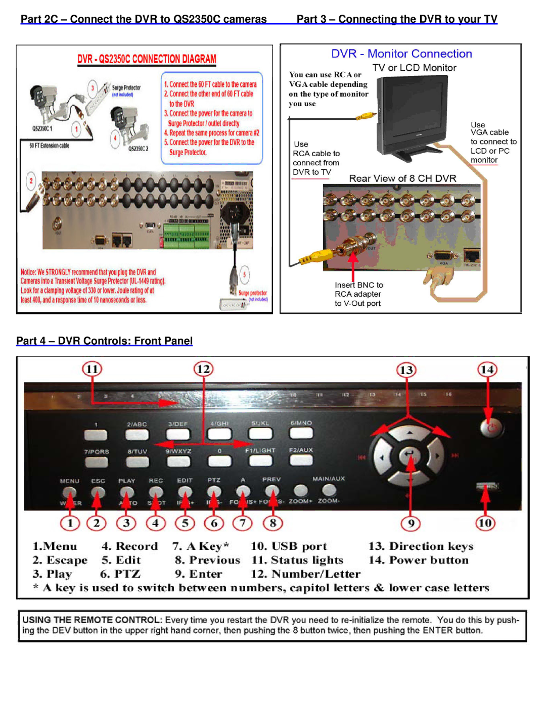 Q-See QH50DVR8C manual 