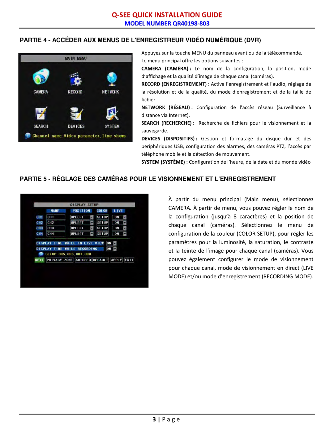 Q-See QR40198-803 manual See Quick Installation Guide 