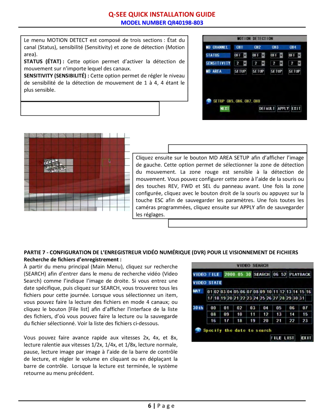 Q-See QR40198-803 manual See Quick Installation Guide 