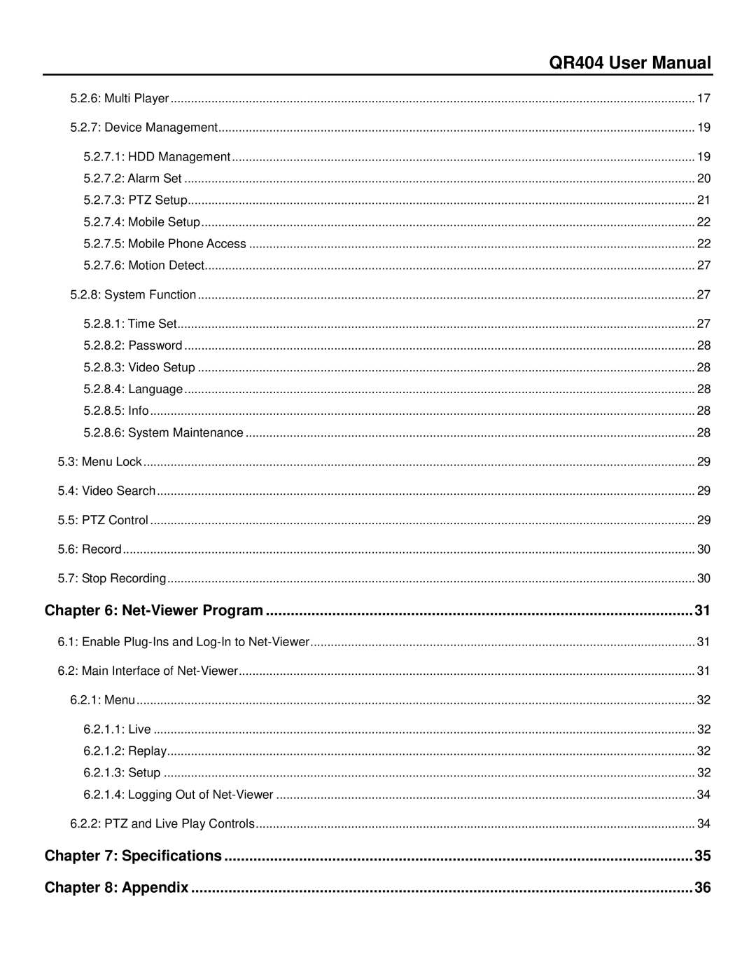 Q-See QR404 user manual Net-Viewer Program 