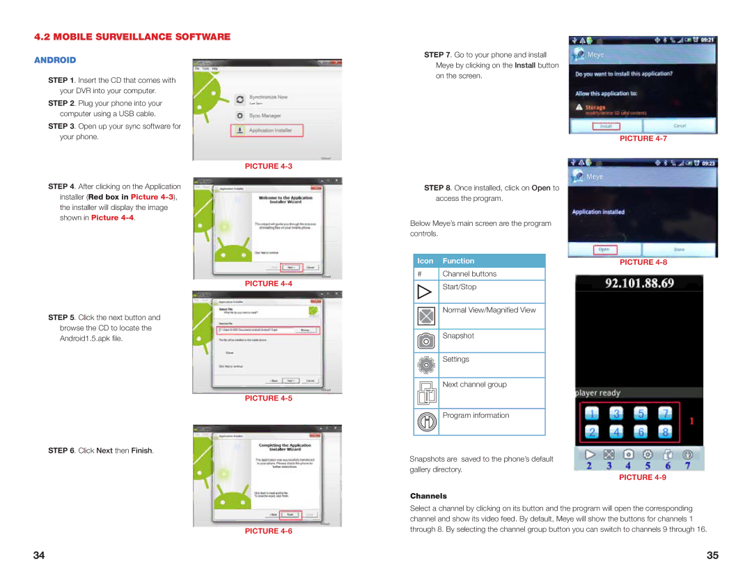 Q-See QS SERIES setup guide Mobile Surveillance Software, Android, Channels 