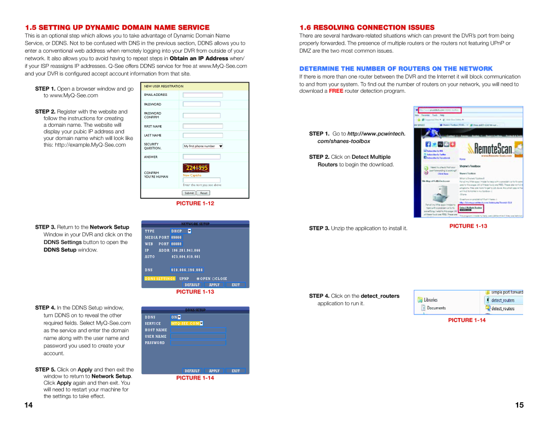 Q-See QS SERIES setup guide Determine the Number of Routers on the Network, Return to the Network Setup, Ddns Setup window 