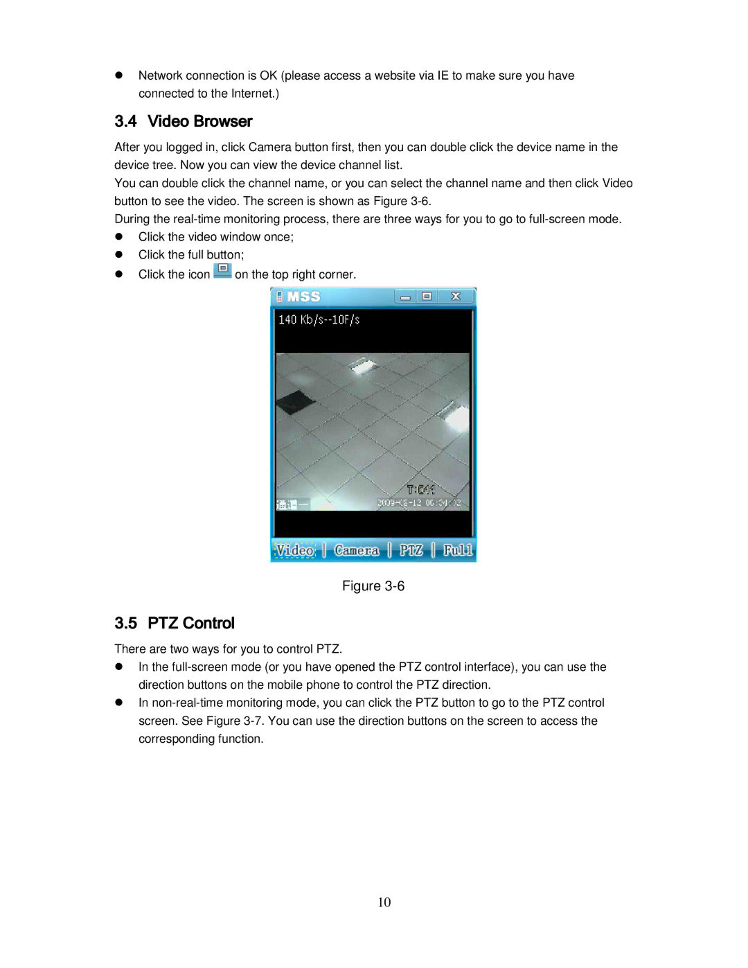 Q-See QS40198 user manual Video Browser, PTZ Control 