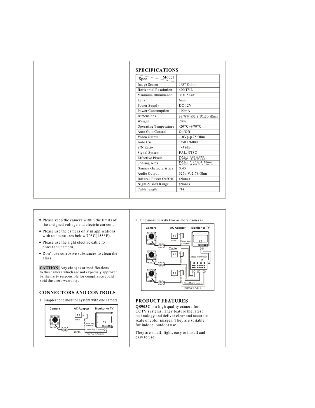 Q-See Qs903c manual 