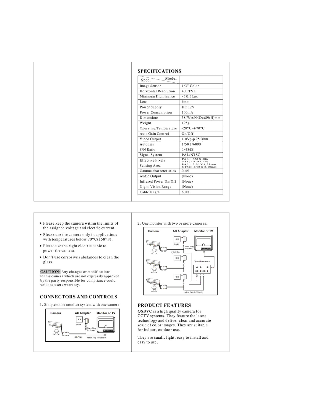 Q-See QSBVC manual 