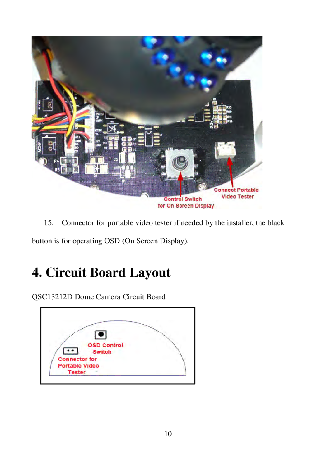 Q-See QSC13212D operation manual Circuit Board Layout 