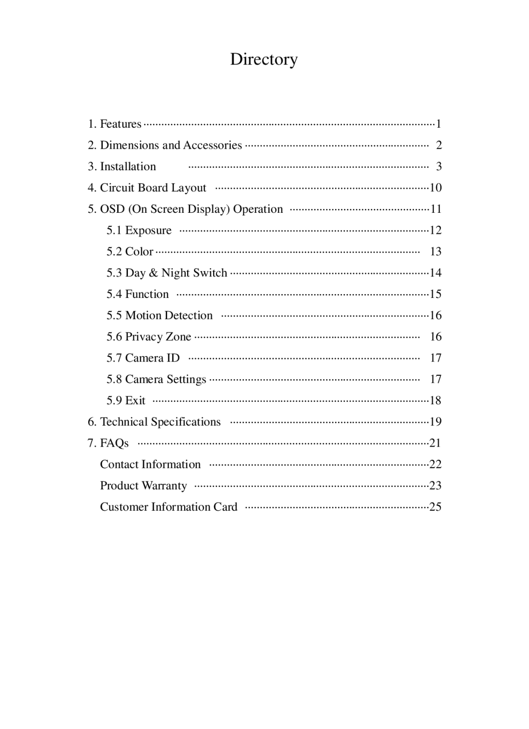 Q-See QSC13212D operation manual Directory 