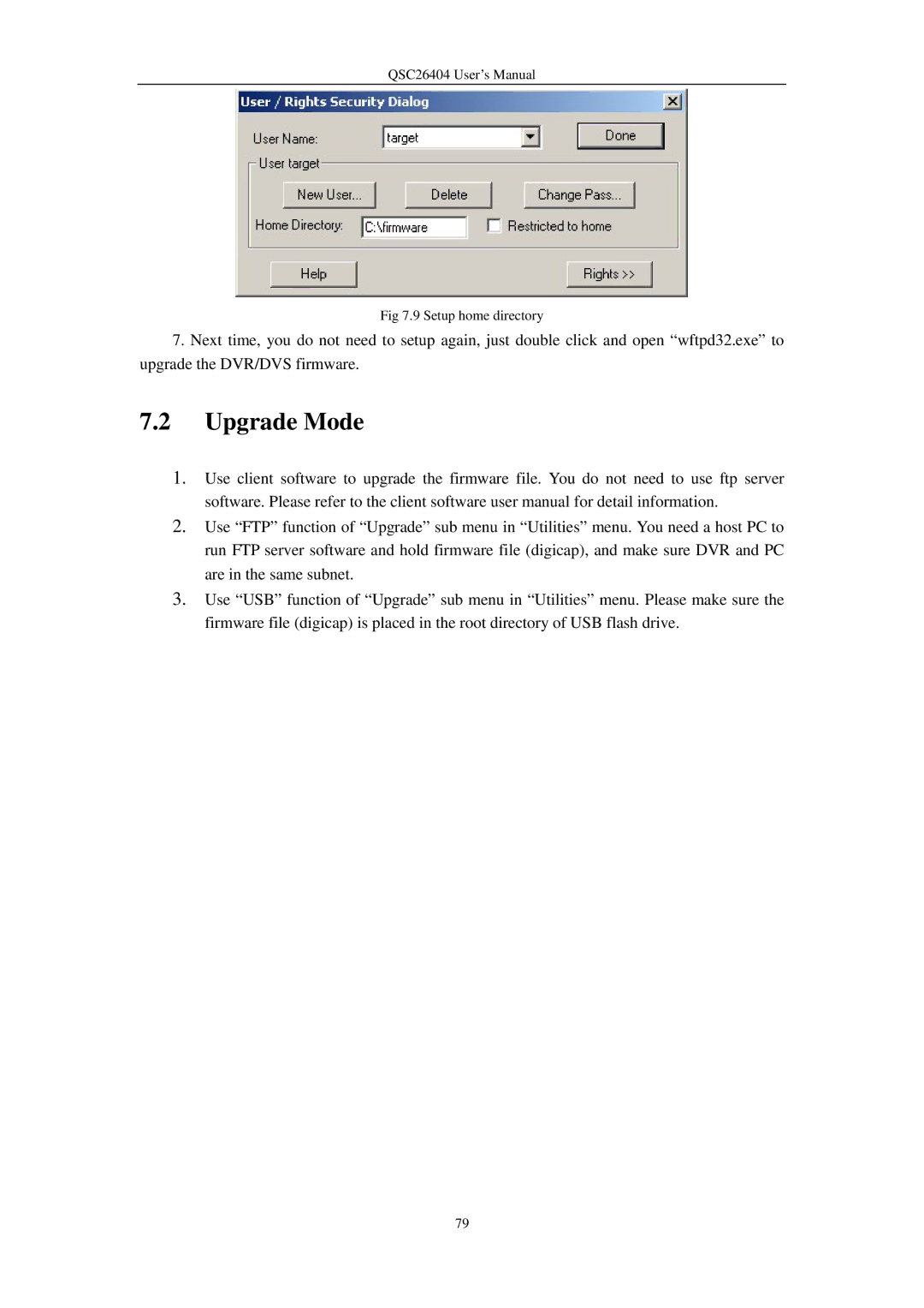 Q-See QSC26404 user manual Upgrade Mode 