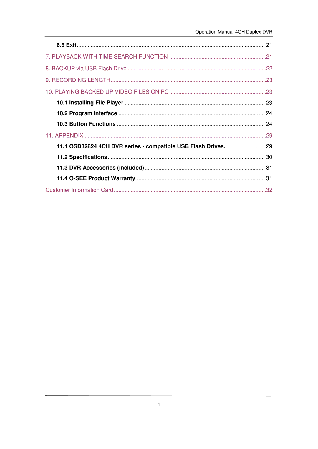 Q-See QSD32824-250 user manual 10.1 