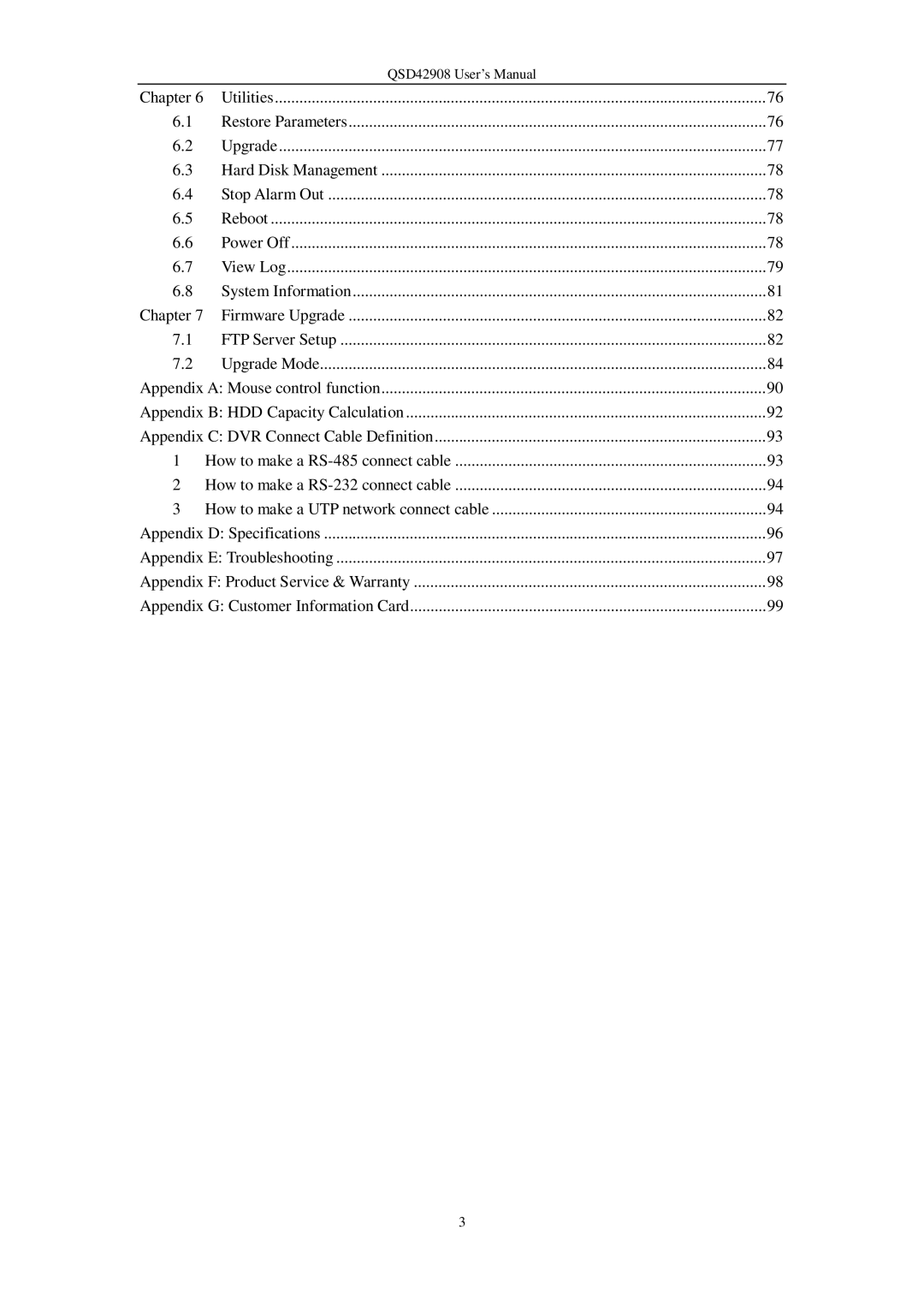 Q-See QSD42908 user manual Chapter 