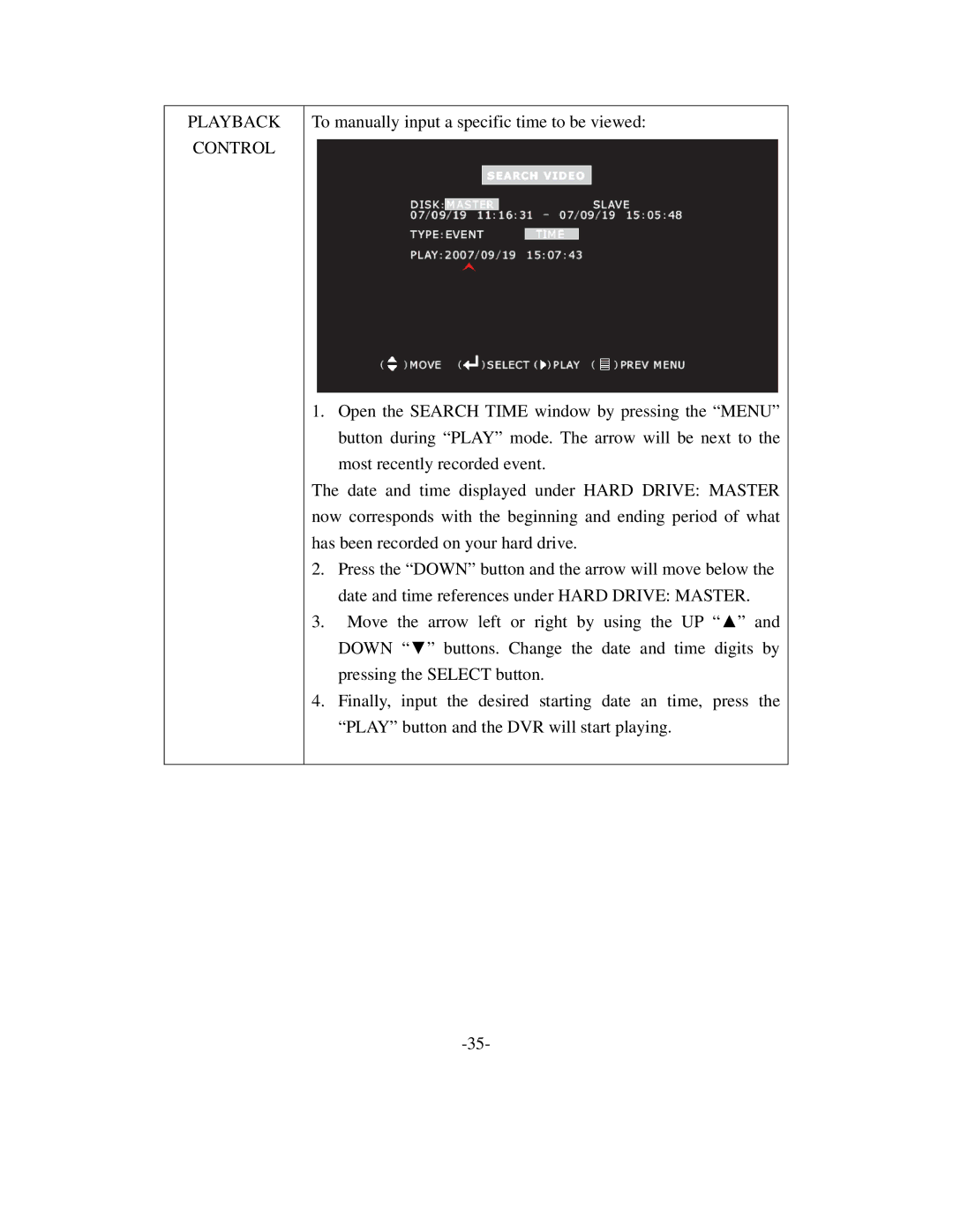 Q-See QSD6204 manual Playback Control 