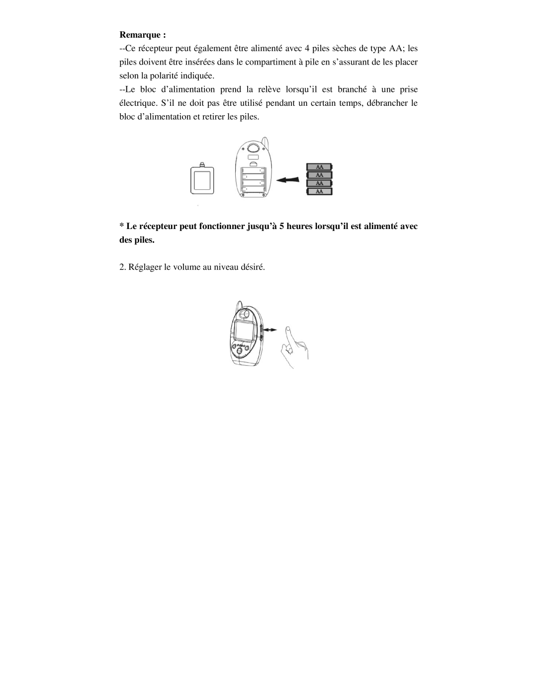 Q-See QSDB8209C manual Réglager le volume au niveau désiré 