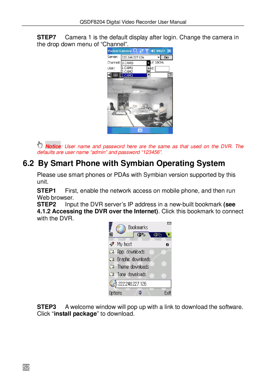 Q-See QSDF8204 user manual By Smart Phone with Symbian Operating System 