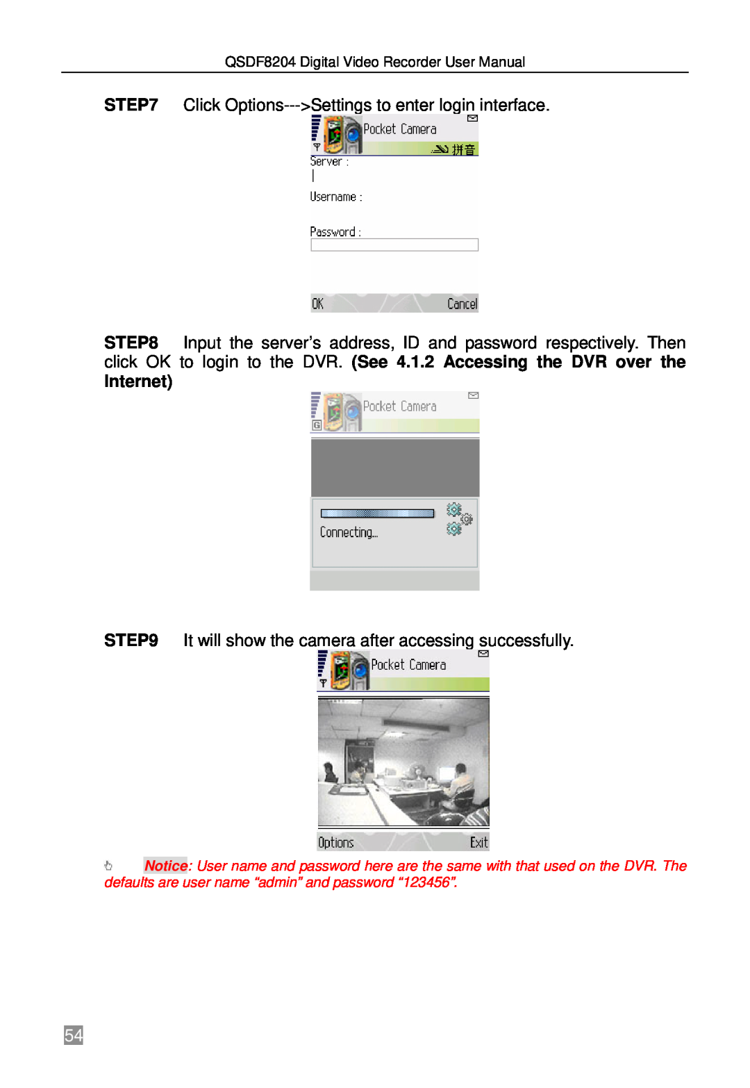 Q-See QSDF8204 user manual Internet 