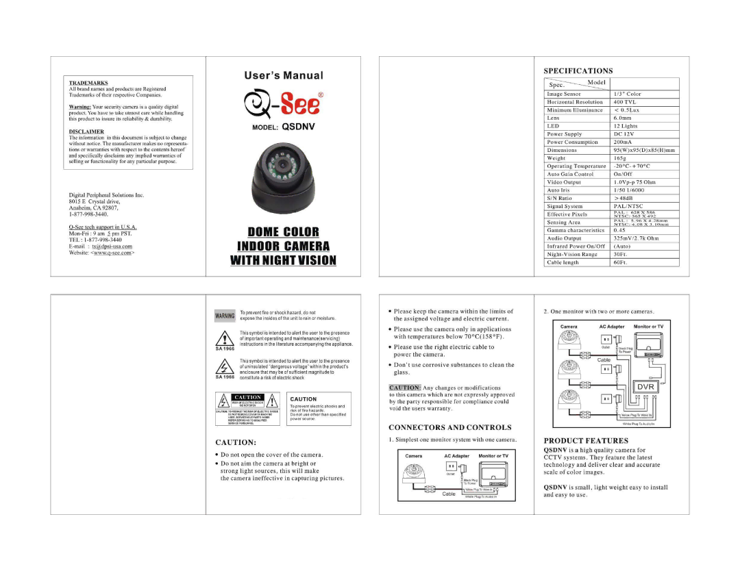 Q-See QSDNV manual 