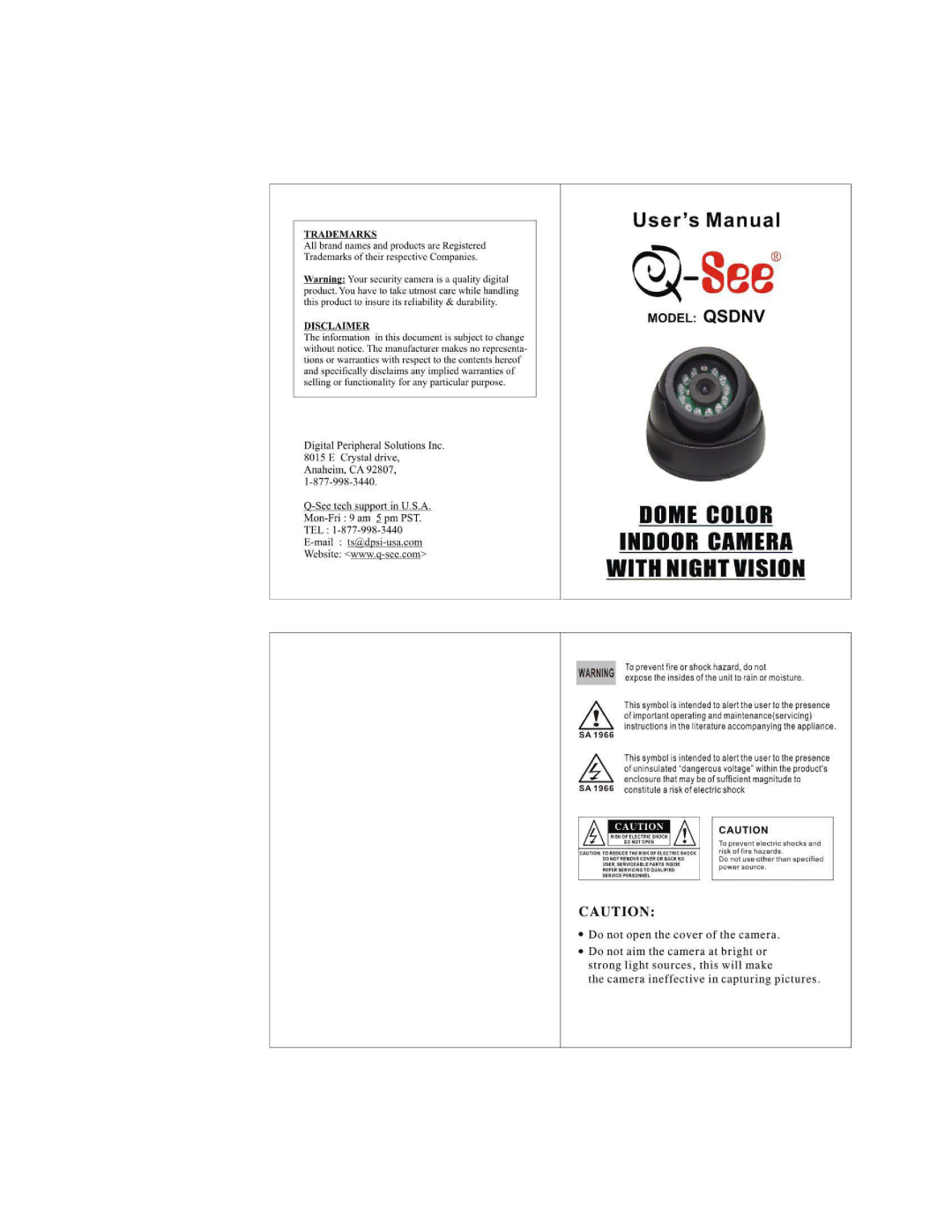 Q-See QSDNV manual 