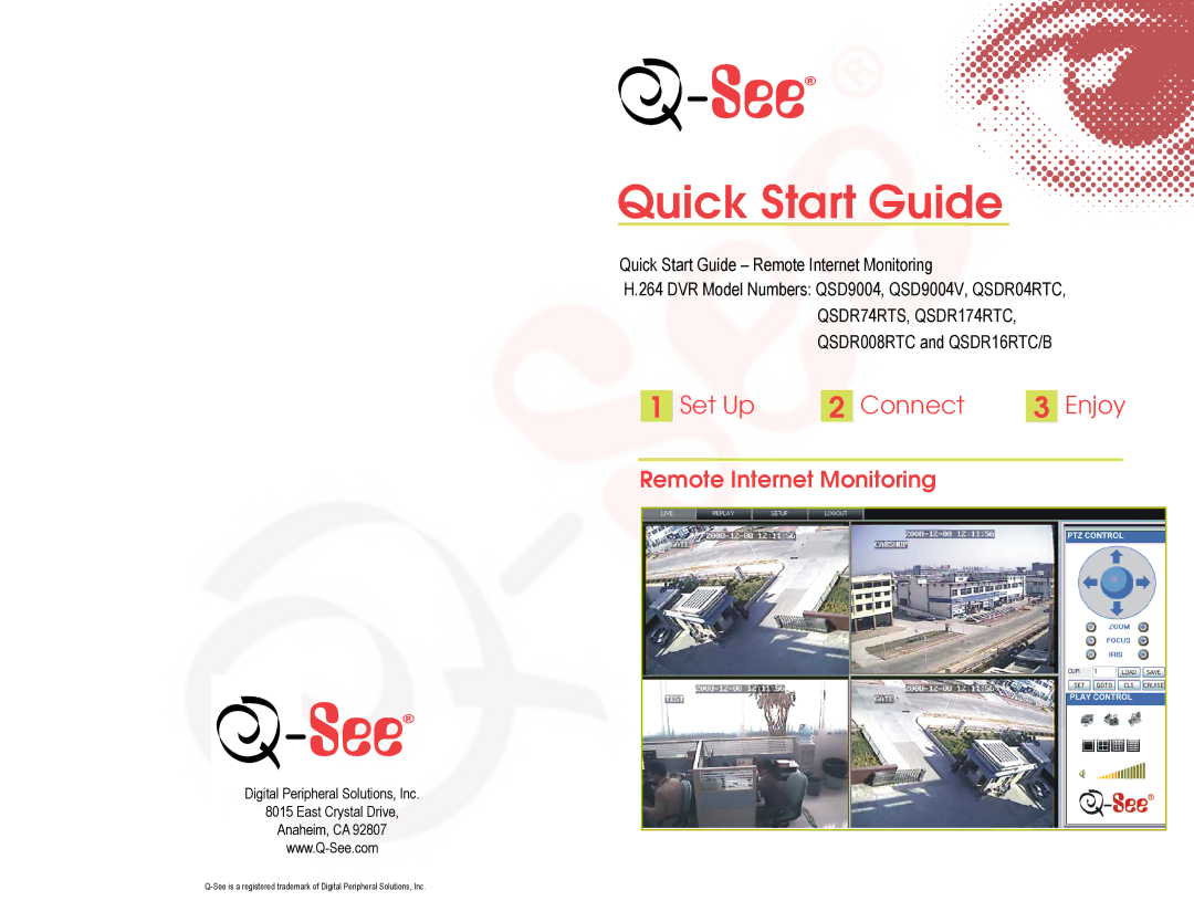 Q-See QSDR008RTC, QSDR74RTS, QSD9004V, QSDR16RTC/B, QSDR174RTX, QSDR4RTC quick start Quick Start Guide 