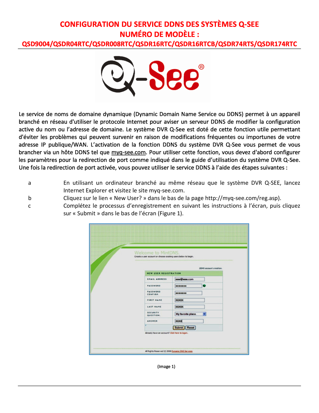 Q-See QSDR, QSD9004, QR user manual 