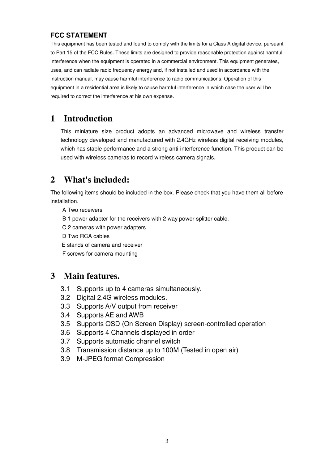 Q-See QSDT304C2 user manual Introduction, Whats included, Main features 