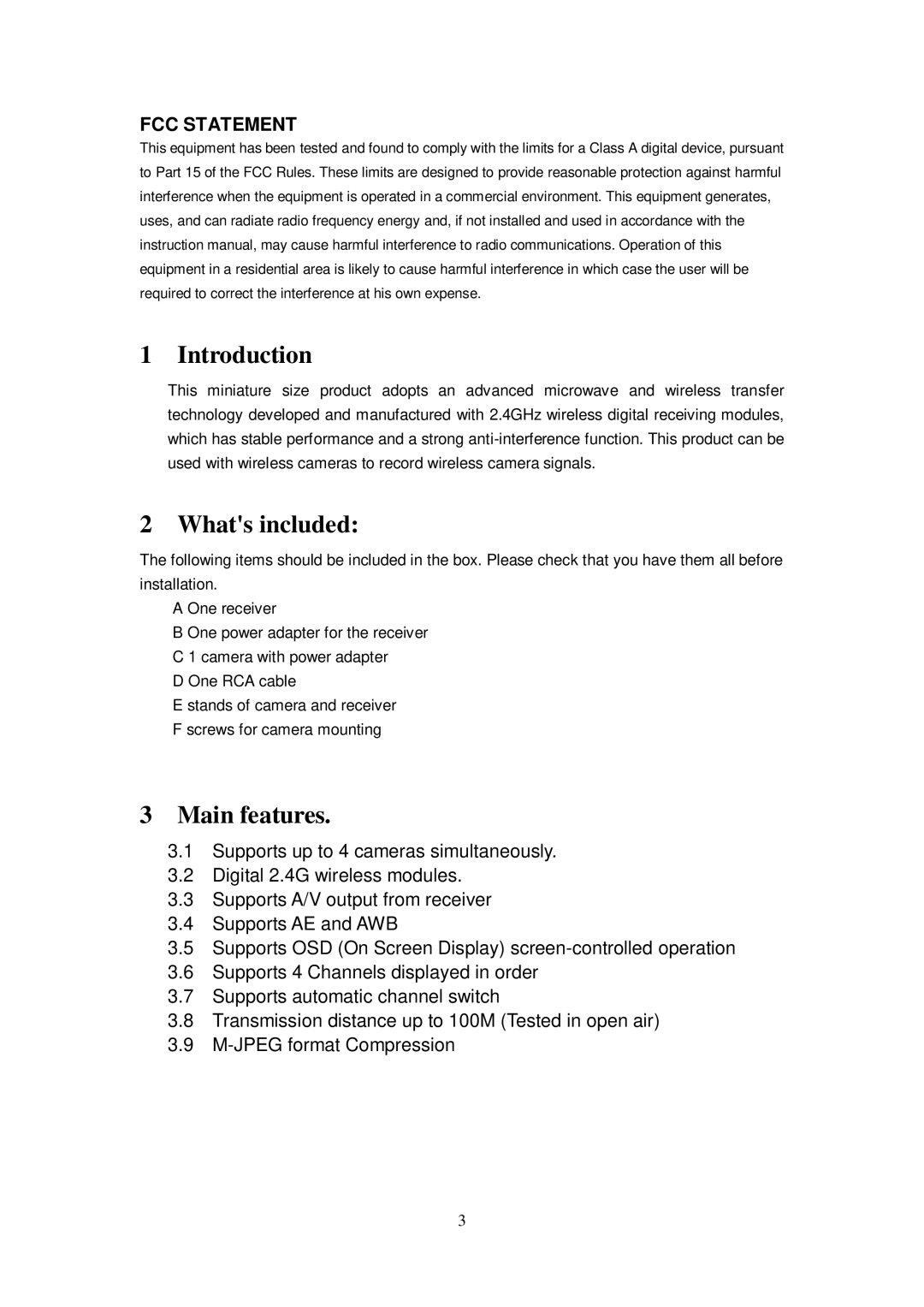 Q-See QSDT404C user manual Introduction, Whats included, Main features 