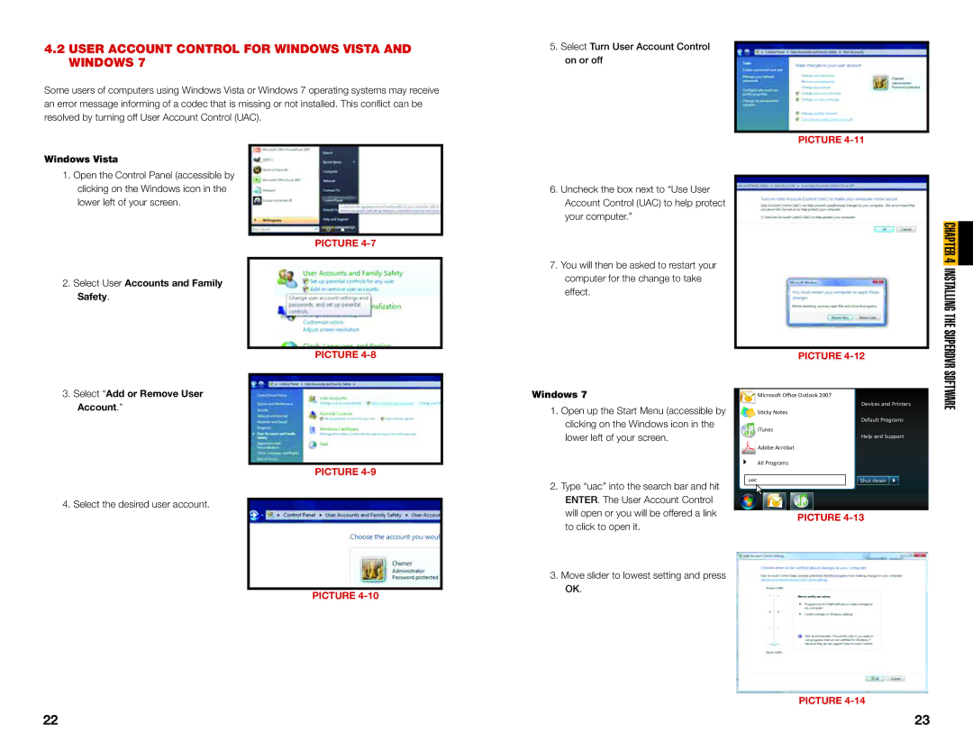 Q-See QSDT8PCRC, QSDT8PCDP, QSDT16PCRC user manual User Account Control for Windows Vista and Windows 