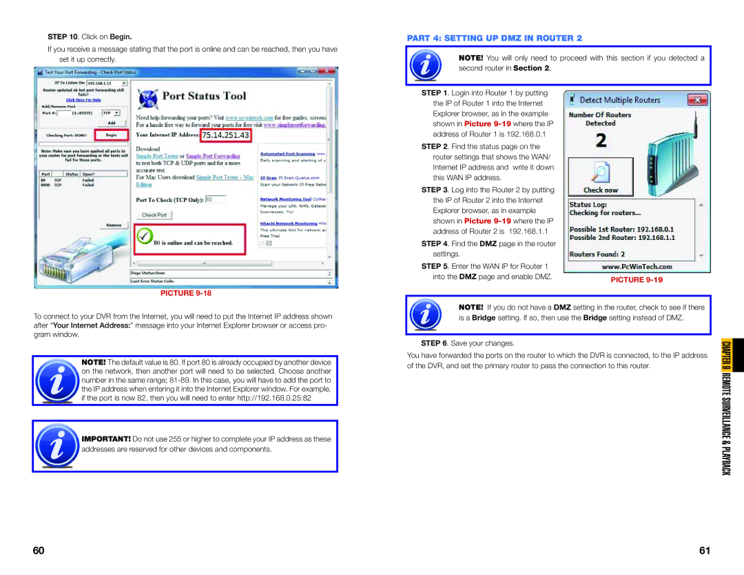 Q-See QSDT8PCDP, QSDT8PCRC, QSDT16PCRC user manual Part 4 Setting UP DMZ in Router 