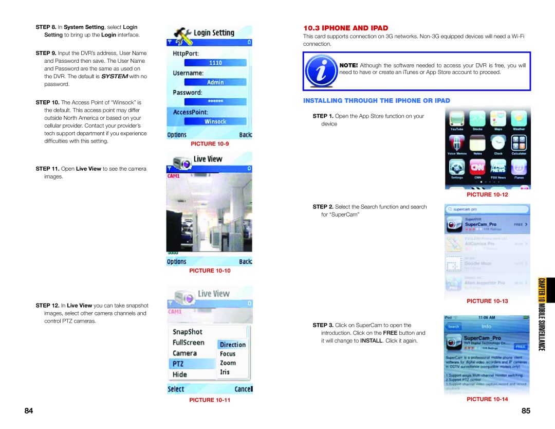 Q-See QSDT8PCDP, QSDT8PCRC, QSDT16PCRC user manual Iphone and Ipad, Installing Through the Iphone or Ipad 