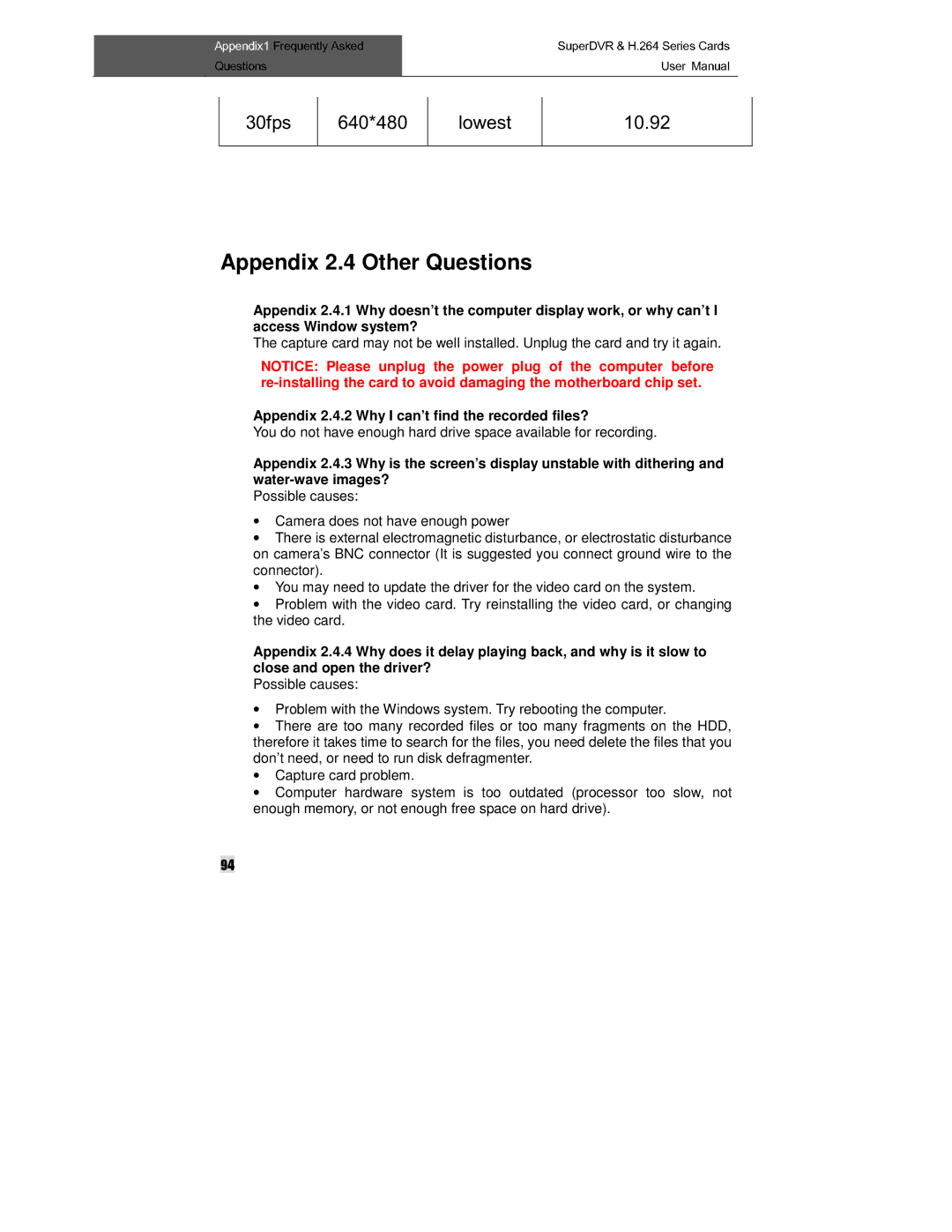 Q-See QSDT8PCRC manual Appendix 2.4 Other Questions, Appendix 2.4.2 Why I can’t find the recorded files? 