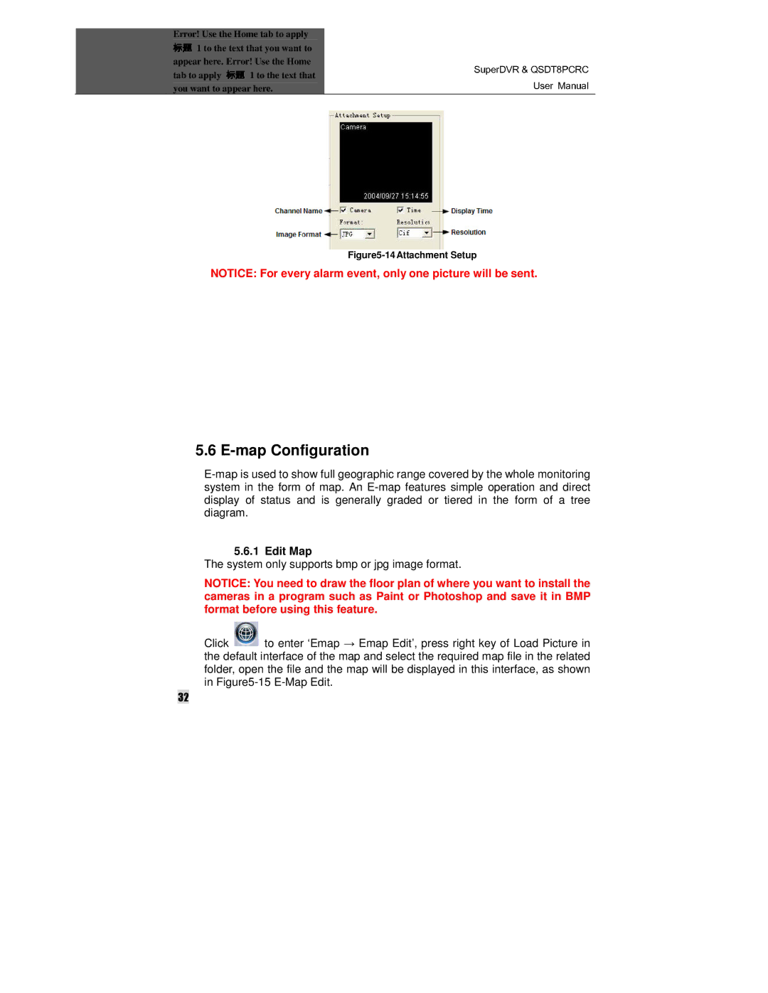 Q-See QSDT8PCRC manual Map Configuration, Edit Map 