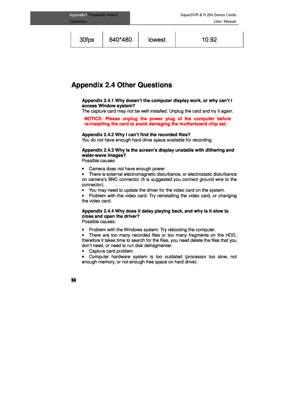 Q-See QSDT8PCRC manual Appendix 2.4 Other Questions, User Manual, Appendix 2.4.2 Why I can’t find the recorded files? 