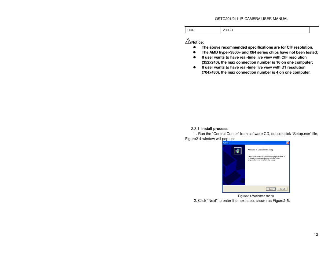 Q-See QSTC211, QSTC201 user manual Click Next to enter the next step, shown as -5 