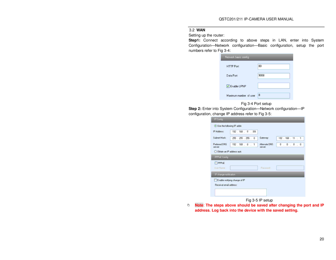 Q-See QSTC211, QSTC201 user manual Wan 