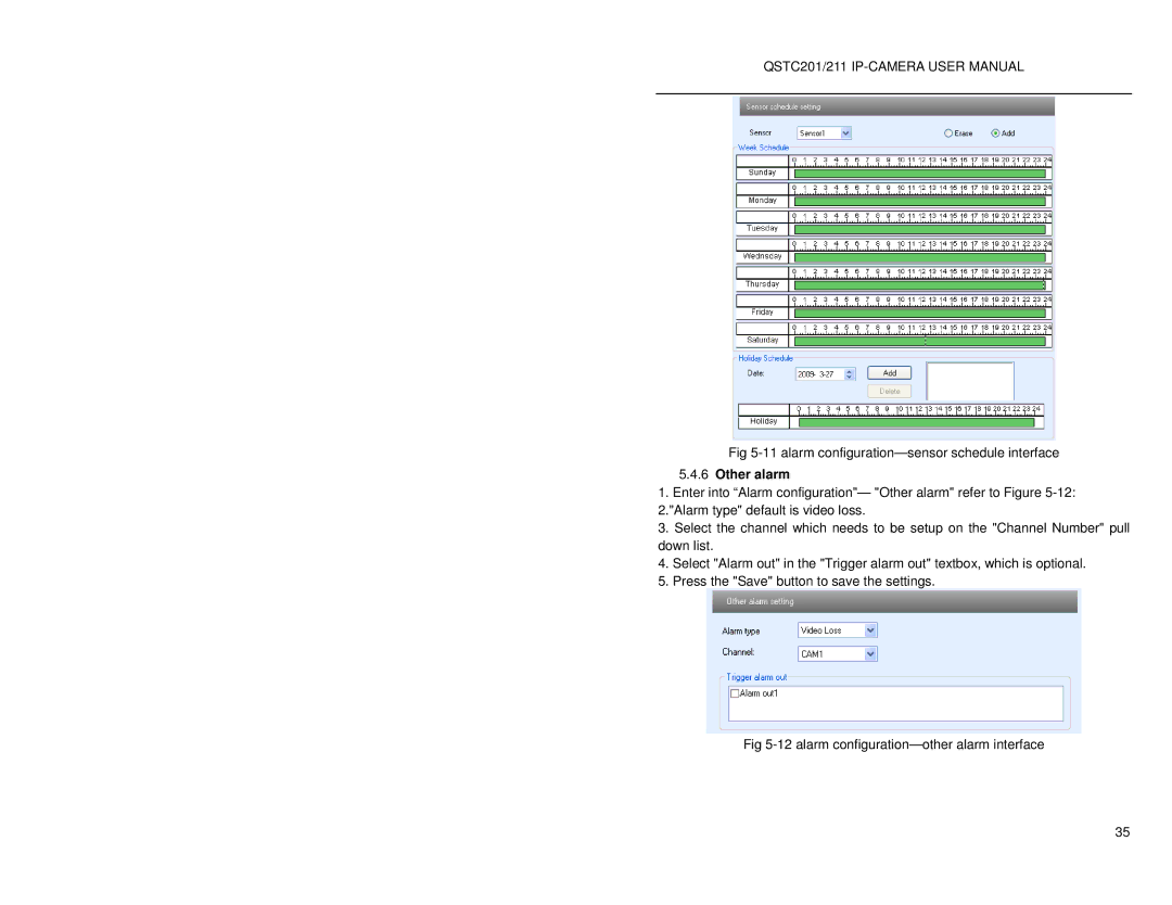 Q-See QSTC201, QSTC211 user manual Other alarm 