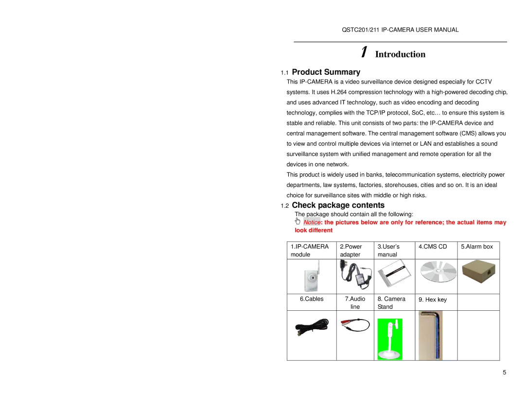 Q-See QSTC201, QSTC211 user manual Introduction, Product Summary 