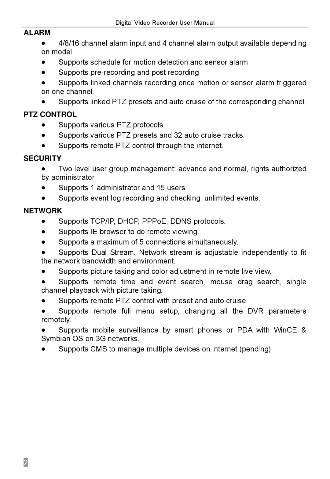 Q-See QSTD2416, QSTD2408, QSTD2404 user manual Alarm 