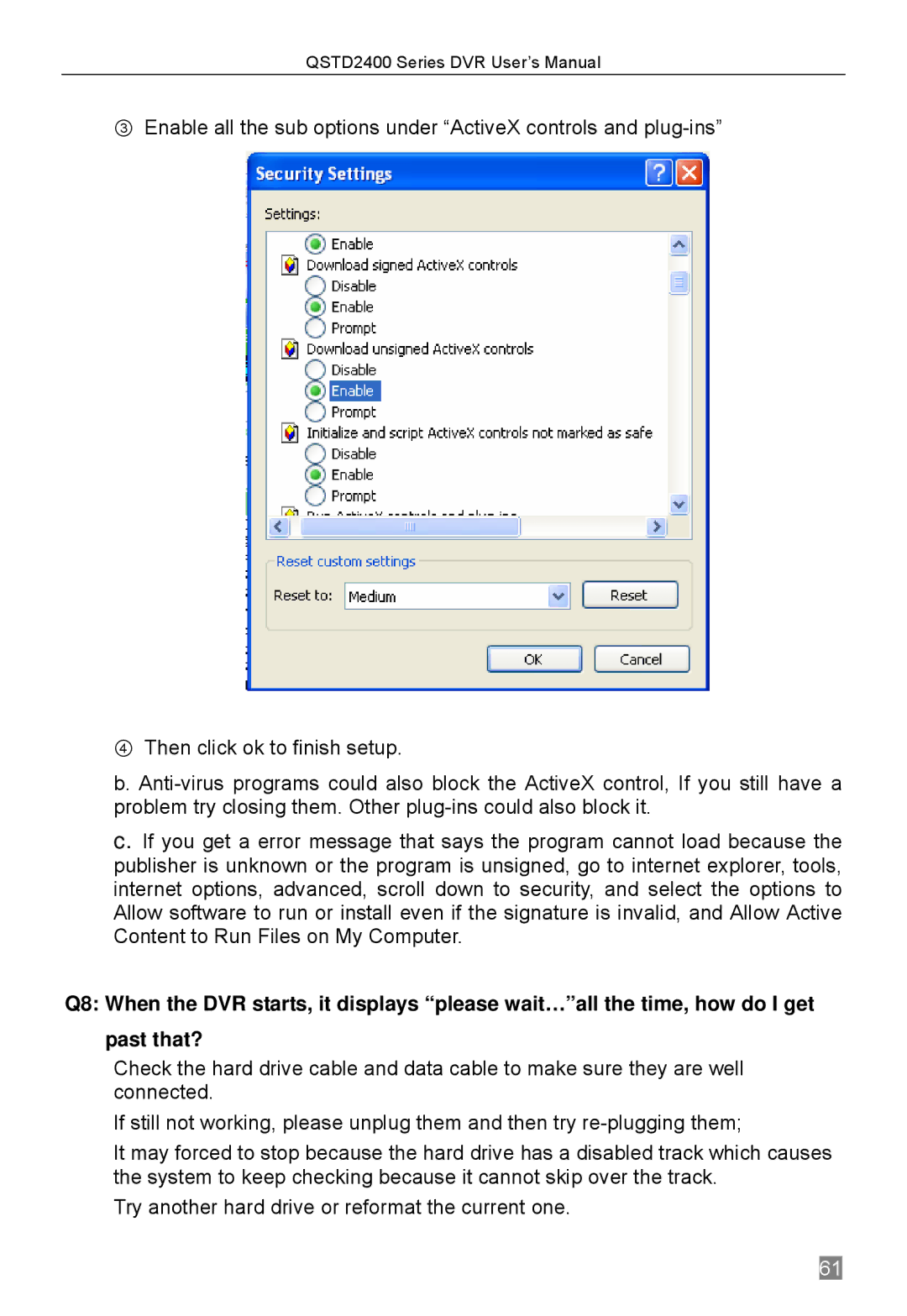 Q-See QSTD2404, QSTD2416, QSTD2408 user manual QSTD2400 Series DVR User’s Manual 