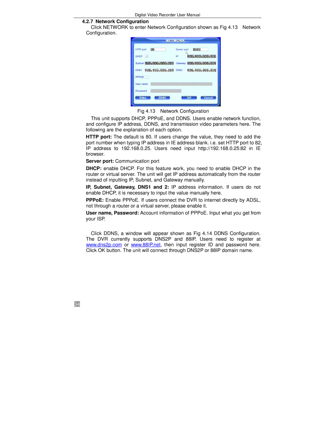 Q-See QSTD2404, QSTD2416, QSTD2408 user manual Network Configuration 