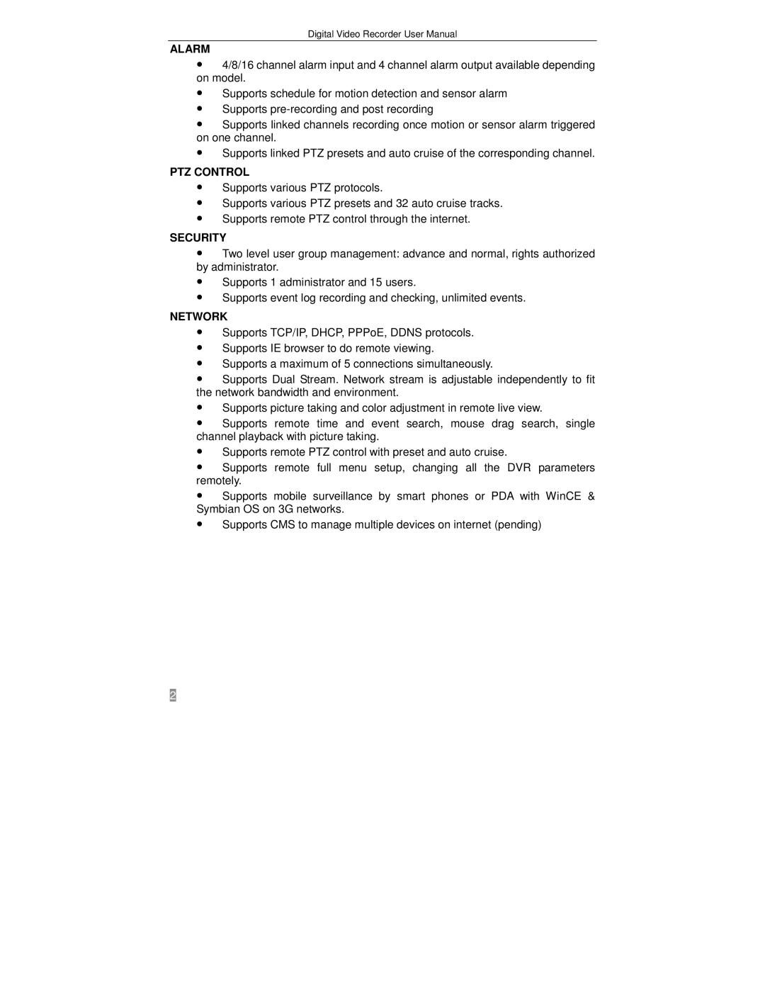 Q-See QSTD2416, QSTD2408, QSTD2404 user manual Alarm 