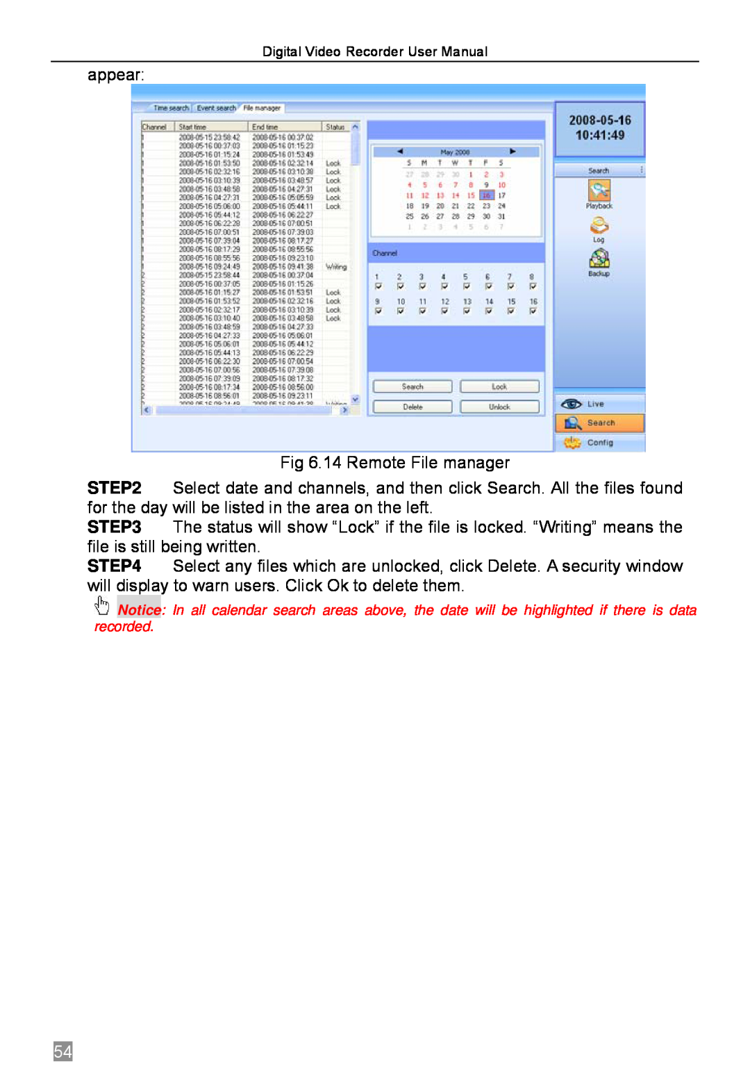 Q-See QSTD2408, QSTD2416, QSTD2404 user manual appear .14 Remote File manager 