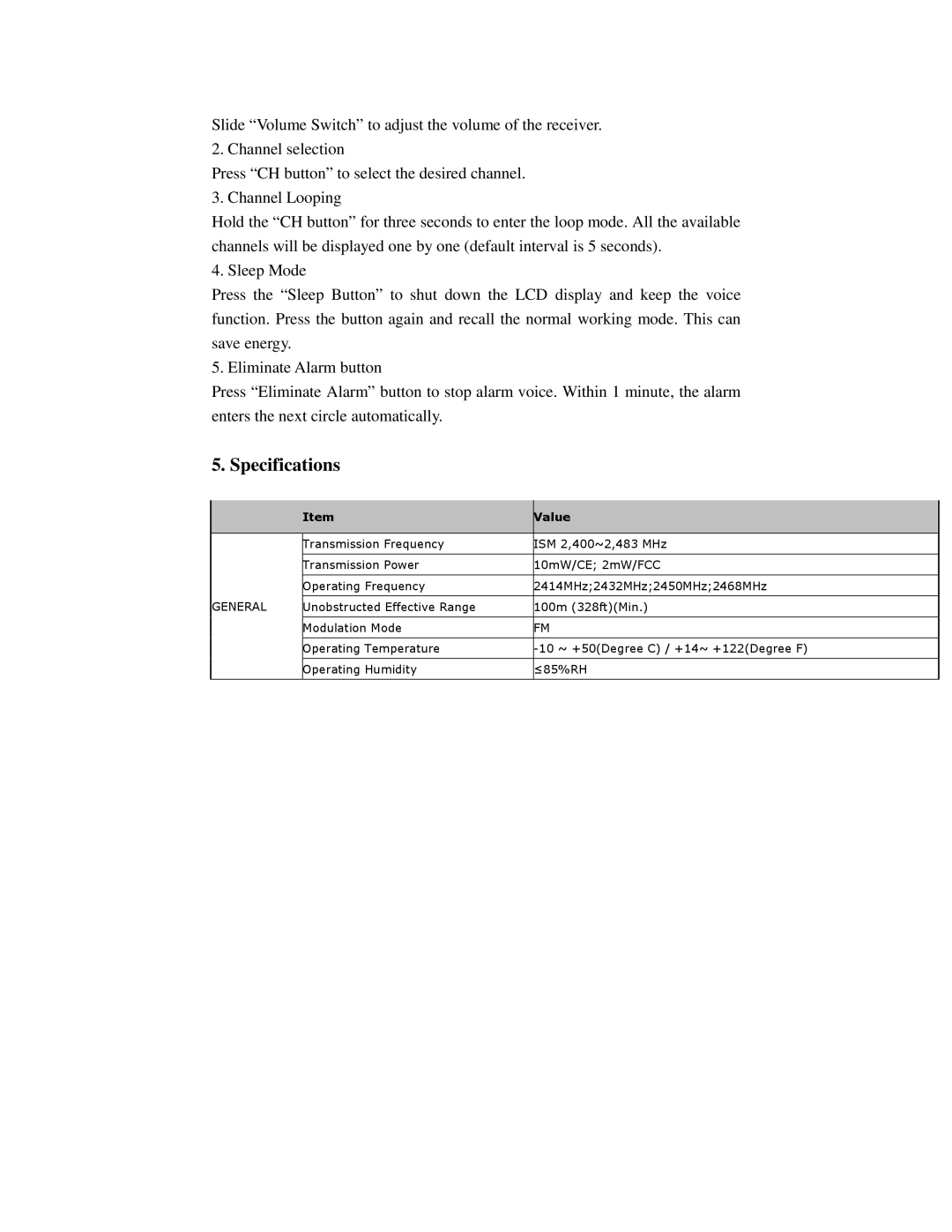 Q-See QSW8209 manual Specifications, General 