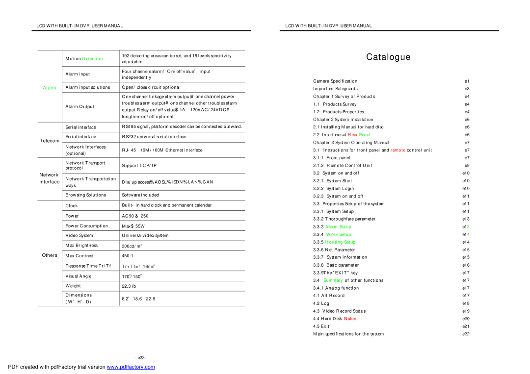 Q-See QT17DVR4C manual Catalogue 