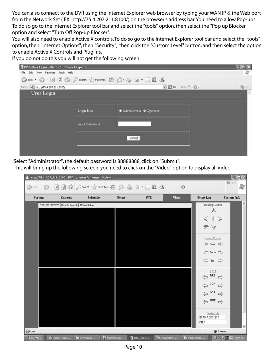 Q-See QT17DVR4C manual 