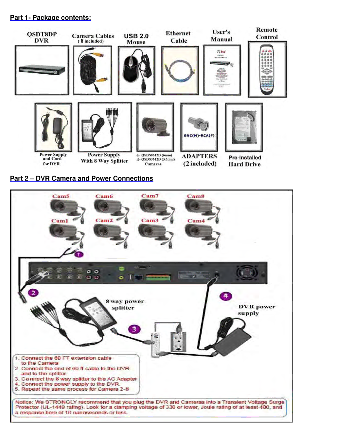 Q-See QT208-818 manual 