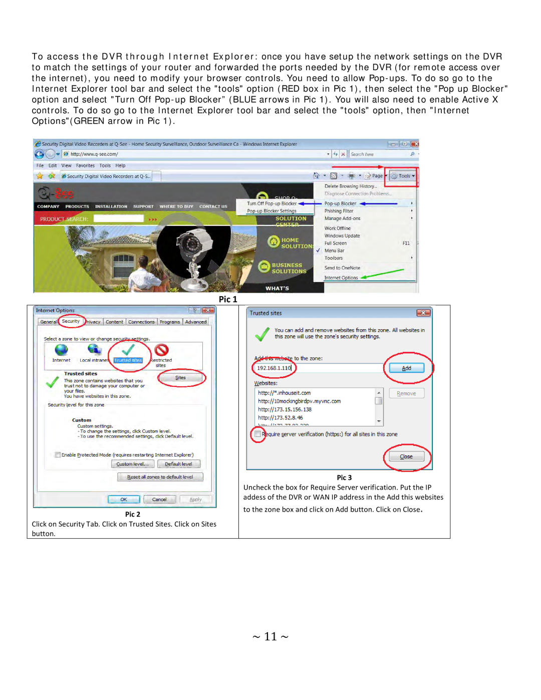 Q-See QT4 setup guide ~ 11 ~, Pic 